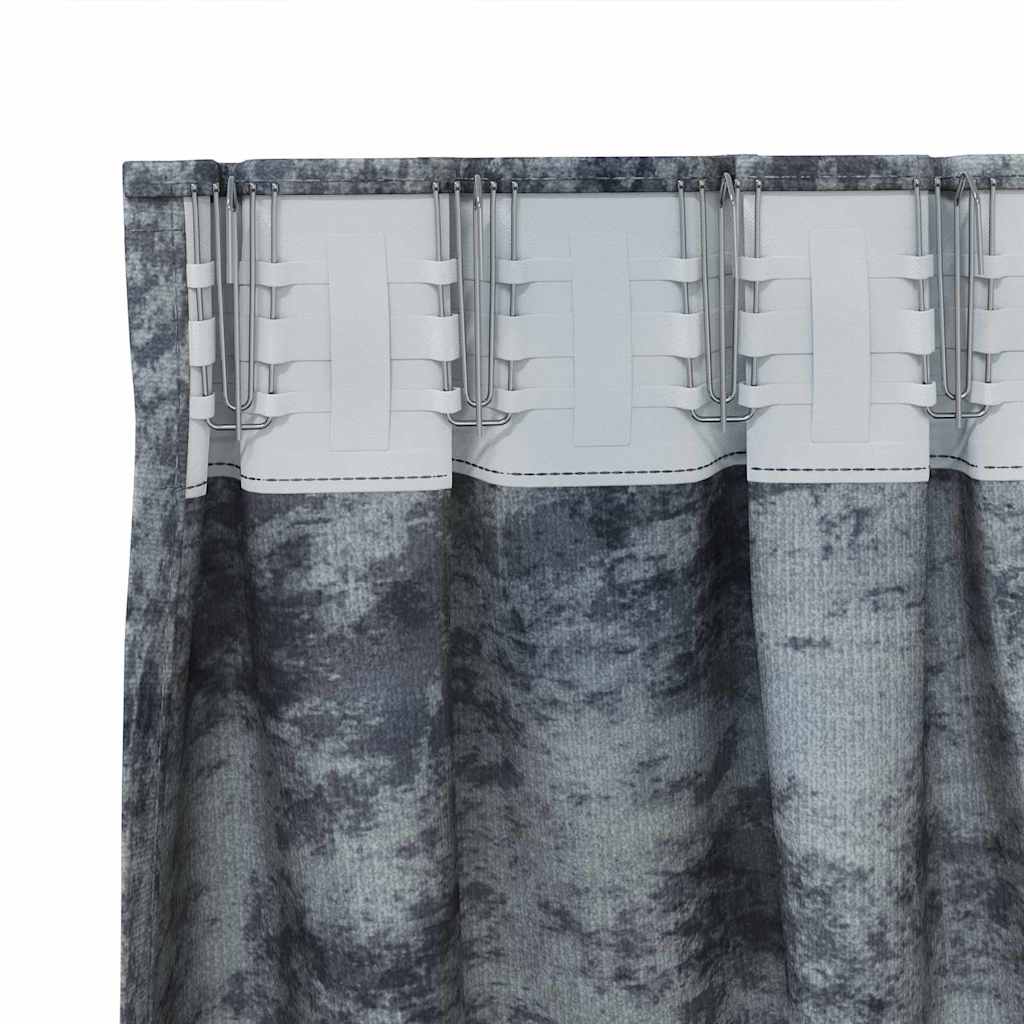 Curtain with Curtains 2 pcs Silver grey 260 x 140 cm Velvet